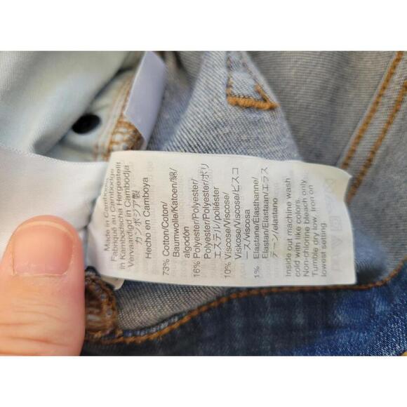 J Crew size 29 blue distressed 8" mid-rise skinny denim jeans - Picture 5 of 5